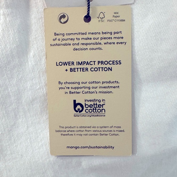 NWT Mango MNG Sienna Kick Flare Crop in White High Rise (USA Size 1) - Picture 7 of 15